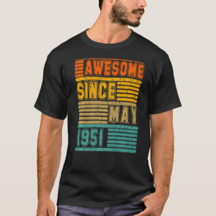Camiseta Impresionante desde mayo de 1951 Vintage 71 Hombre