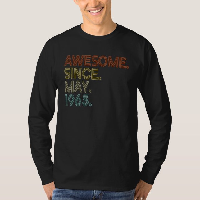 Camiseta Impresionante desde mayo de 1965 Vintage cumpleaño (Anverso)