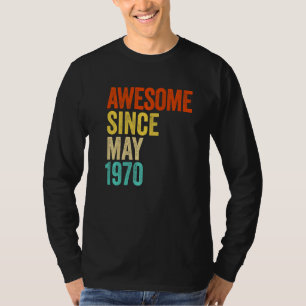 Camiseta Impresionante desde mayo de 1970 Vintage 52 Hombre