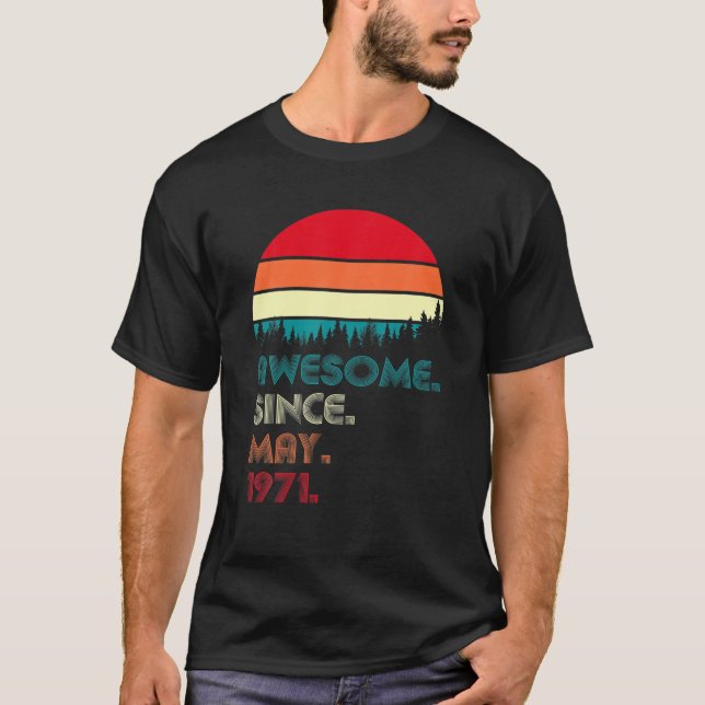 Camiseta Impresionante Desde Mayo De 1971 50º Cumpleaños 50 (Anverso)