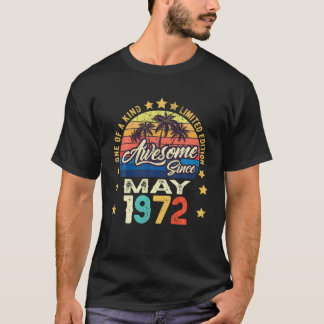 Camiseta Impresionante Desde Mayo De 1972 Vintage 50º Cumpl