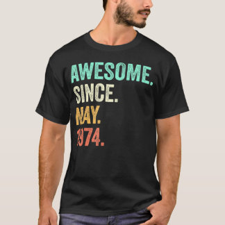 Camiseta Impresionante Desde Mayo De 1974 50º Cumpleaños 50