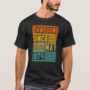 Camiseta Impresionante Desde Mayo De 1974 Vintage 48 Hombre