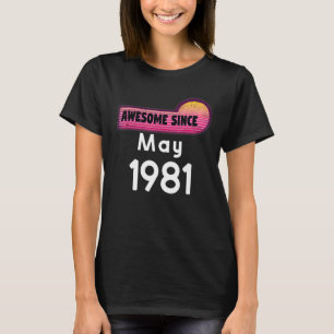 Camiseta Impresionante desde mayo de 1981 Cumpleaños 1981 M