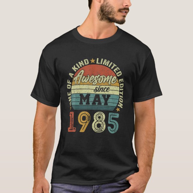 Camiseta Impresionante Desde Mayo De 1985 37 Años De Edad 3 (Anverso)