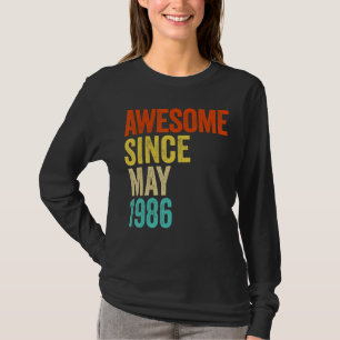 Camiseta Impresionante Desde Mayo De 1986 Vintage 36 Hombre