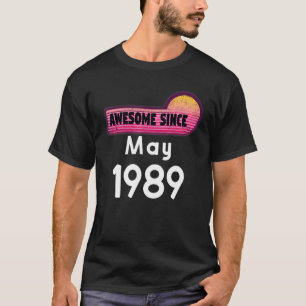 Camiseta Impresionante desde mayo de 1989 Cumpleaños 1989 M