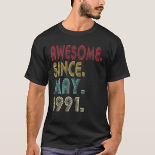 Camiseta Impresionante Desde Mayo De 1991 30º Cumpleaños 30
