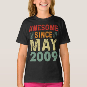 Camiseta Impresionante desde mayo de 2009 Vintage Birthday
