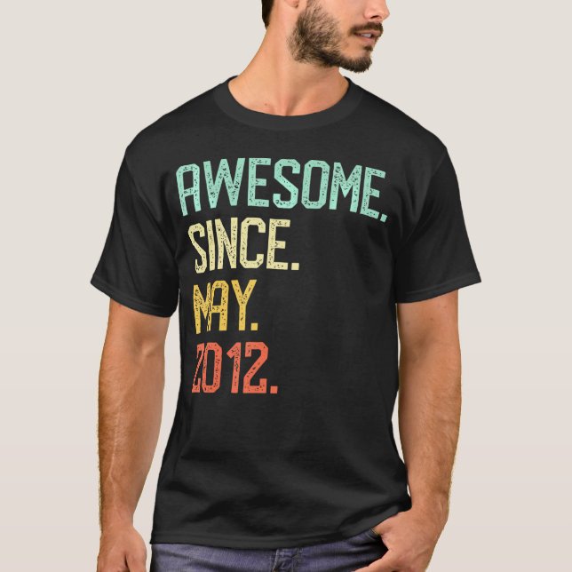 Camiseta Impresionante Desde Mayo De 2012 8º Cumpleaños (Anverso)
