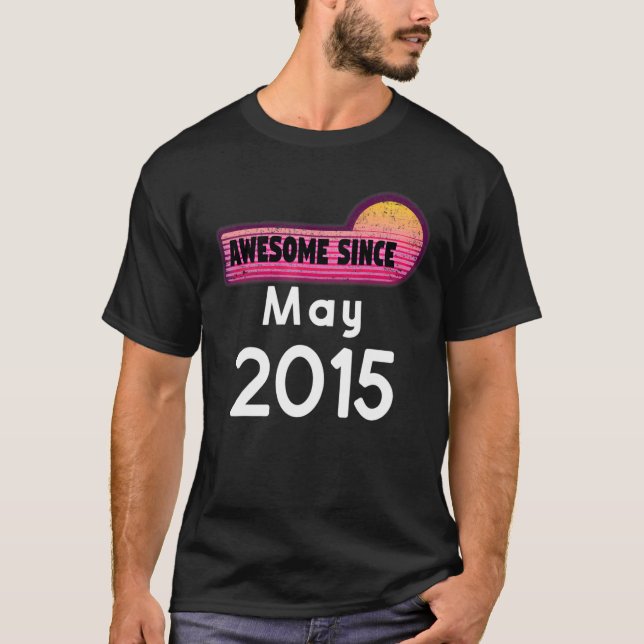 Camiseta Impresionante desde mayo de 2015 Cumpleaños 2015 (Anverso)