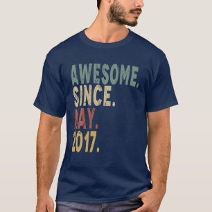 Camiseta Impresionante Desde Mayo De 2017 Cuarto Cumpleaños