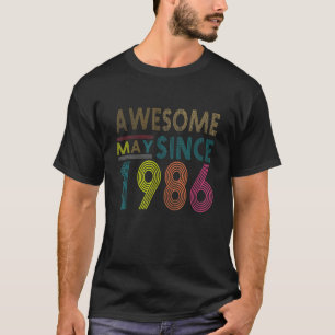 Camiseta Impresionante Desde Mayo Nacido En 1986 Vintage 36