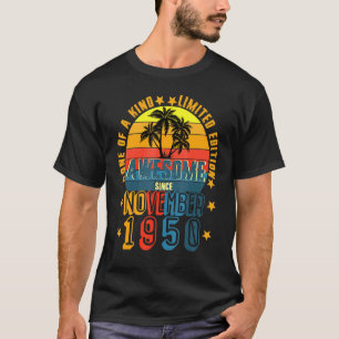 Camiseta Impresionante desde noviembre de 1950 Vintage 71º