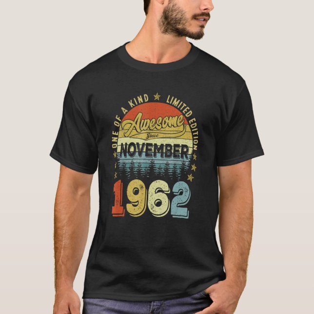 Camiseta Impresionante desde noviembre de 1962 60 años de e (Anverso)