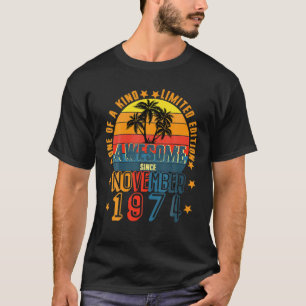 Camiseta Impresionante Desde Noviembre De 1974 Vintage 47º 
