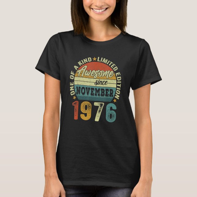 Camiseta Impresionante desde noviembre de 1976 Niño de 46 a (Anverso)