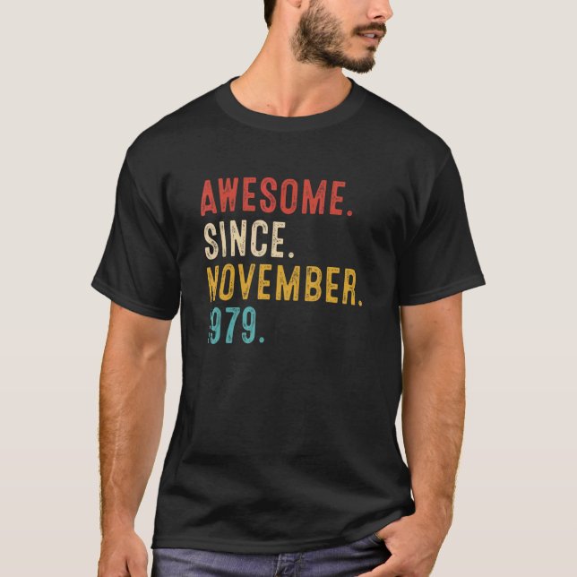 Camiseta Impresionante desde noviembre de 1979 43ª Retro de (Anverso)