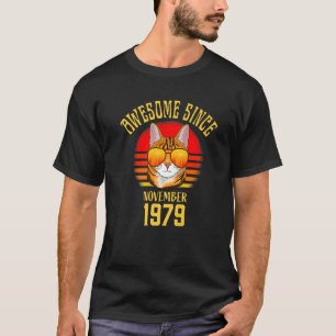 Camiseta Impresionante desde noviembre de 1979 43.ª gata de