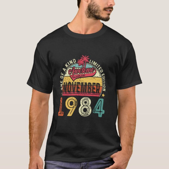 Camiseta Impresionante desde noviembre de 1984 40º cumpleañ (Anverso)