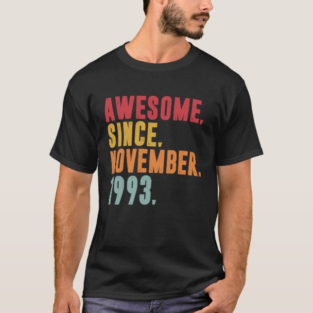 Camiseta Impresionante desde noviembre de 1993 30 años de e (Anverso)