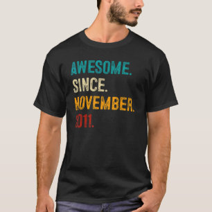 Camiseta Impresionante desde noviembre de 2011 11º cumpleañ