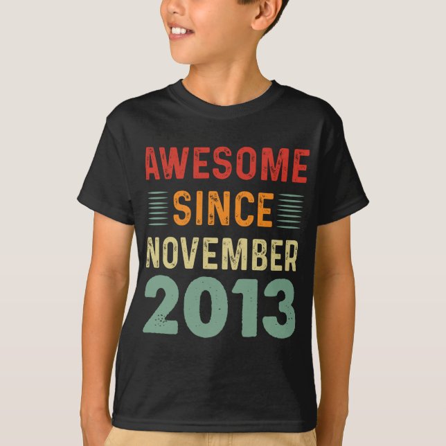 Camiseta Impresionante desde noviembre de 2013 cumpleaños v (Anverso)