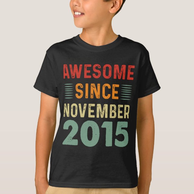Camiseta Impresionante desde noviembre de 2015 cumpleaños v (Anverso)