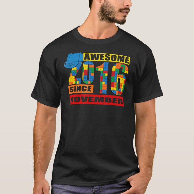 Camiseta Impresionante desde noviembre de 2016 Cumpleaños B (Anverso)
