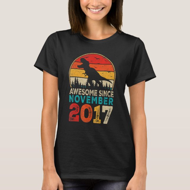 Camiseta Impresionante desde noviembre de 2017 5º cumpleaño (Anverso)