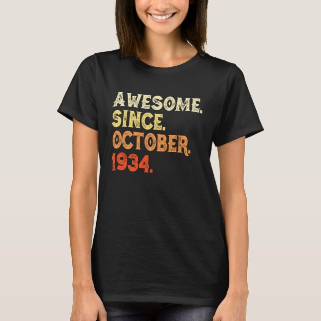 Camiseta Impresionante desde octubre de 1934 85º cumpleaños (Anverso)