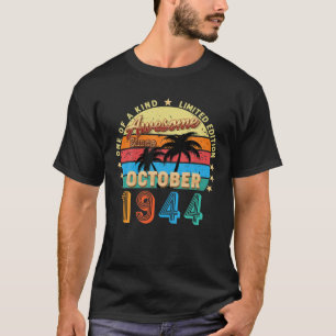 Camiseta Impresionante Desde Octubre De 1944 78Th Birthday 
