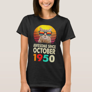 Camiseta Impresionante desde octubre de 1950 72º cumpleaños