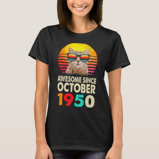 Camiseta Impresionante desde octubre de 1950 72º cumpleaños