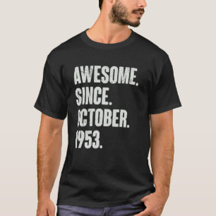 Camiseta Impresionante desde octubre de 1953 69 años 69º na