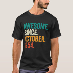 Camiseta Impresionante desde octubre de 1954 68 años de eda