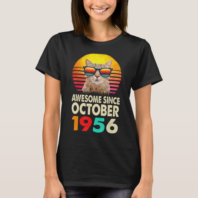 Camiseta Impresionante desde octubre de 1956 66º cumpleaños (Anverso)