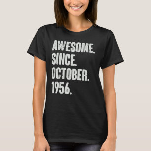 Camiseta Impresionante desde octubre de 1956 66 años 66º na