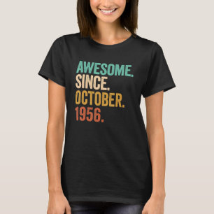Camiseta Impresionante desde octubre de 1956 66 años de eda