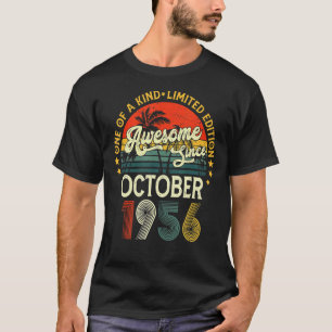 Camiseta Impresionante desde octubre de 1956 66 años de eda