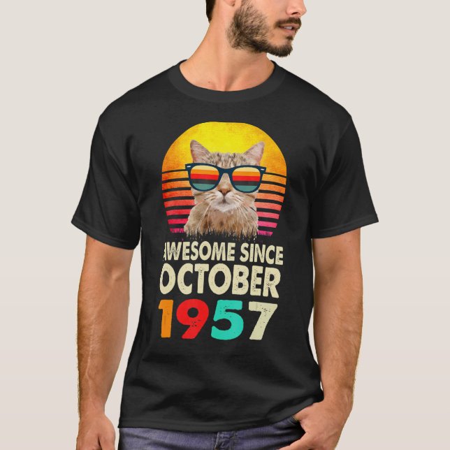 Camiseta Impresionante desde octubre de 1957 65º cumpleaños (Anverso)