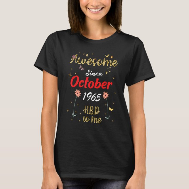 Camiseta Impresionante desde octubre de 1965 Flores De Cuta (Anverso)