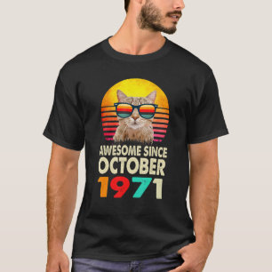 Camiseta Impresionante desde octubre de 1971 51º cumpleaños