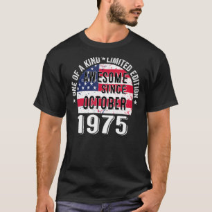 Camiseta Impresionante desde octubre de 1975 Vintage US.