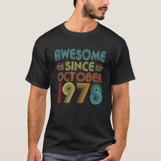 Camiseta Impresionante desde octubre de 1978 44 años de ant