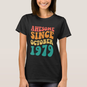 Camiseta Impresionante desde octubre de 1979 Retro Groovy 4