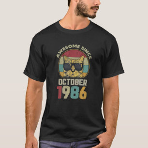 Camiseta Impresionante desde octubre de 1986 36 cumpleaños 