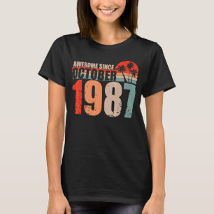 Camiseta Impresionante desde octubre de 1987 Vintage 87 Nac