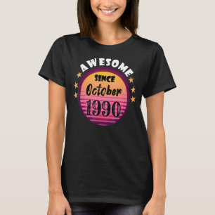 Camiseta Impresionante desde octubre de 1990 Cumpleaños 199