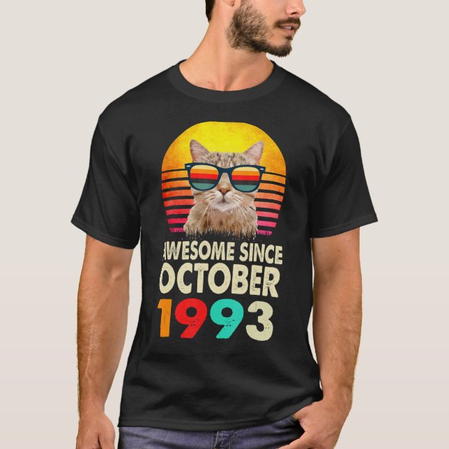 Camiseta Impresionante desde octubre de 1993 29º cumpleaños (Anverso)